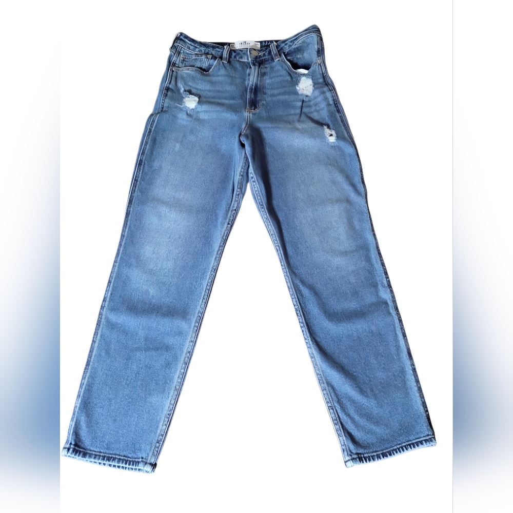 Hollister Curvy High-Rise Mom Jeans W29 Size 8S - Classic Blue - Petite Friendly